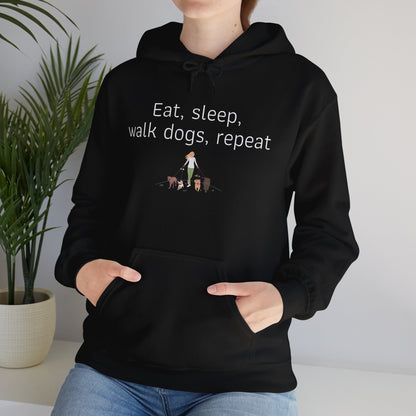 Hettegenser - "Eat, sleep, walk dogs, repeat"